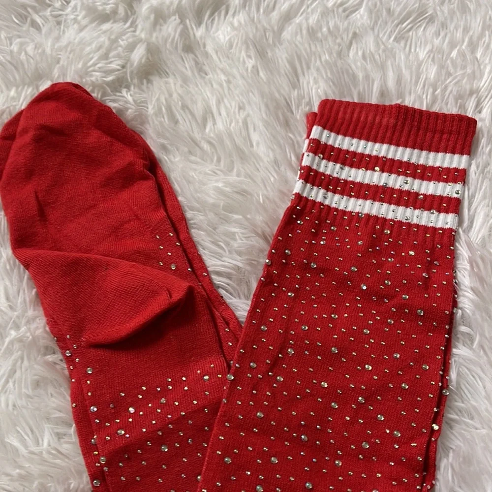 Sexy Bling Sparkly Rhinestone Over The Knee Socks